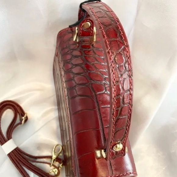 CHIARA FERRETTI RED "ALLIGATOR" FINE LEATHER BAG NEW - Picture 6 of 10